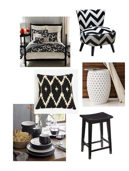 Black and white fashion home decor spring trends 2013